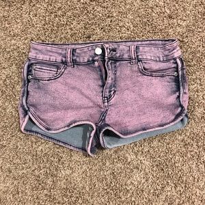 Forever 21 purple acid wash shorts